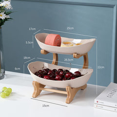 Multi-layer Fruit Rack with Dried Fruit Tray Table