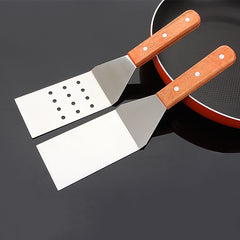 Wooden Handle Stainless Steel Cooking Spatula