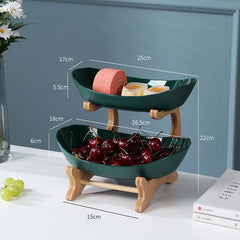 Multi-layer Fruit Rack with Dried Fruit Tray Table